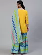 Yellow Leheriya Print Kurta Sharara With Dupatta