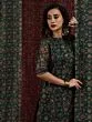 Green & Maroon Chanderi Printed Kurta With Pant Set