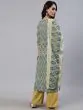 Light Green & Yellow Printed Straight Kurta & Palazzo With Dupatta Set