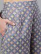 Orange & Grey Printed Straight Kurta & Balloon Palazzo With Dupatta Set