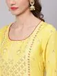Yellow & Red Placement Printed Kurta & Palazzo With Dupatta Set