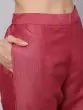 Grey & Pink Placement Printed Kurta With Pant Set