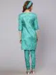 Green & White Bandhani Printed Straight Kurta With Chudidar Pant Set
