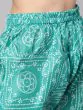 Green & White Bandhani Printed Straight Kurta With Chudidar Pant Set