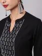 Black Sliver Printed Straight Kurta With Palazzo Set