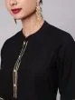Black Gold Printed Straight Kurta With Pant Set
