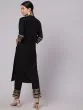 Black Gold Printed Straight Kurta With Pant Set