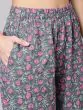 Mustard Floral Printed Straight Kurta And Short Back With Balloon Pant Set