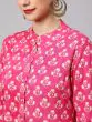 Pink Gold Printed Straight Kurta With Palazzo Set