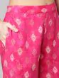 Pink Gold Printed Straight Kurta With Palazzo Set