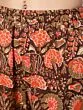 Brown & Orange Floral Printed Gathered Kurta And Sharara With Dupatta Set