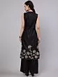 Black Gota Embroidered Straight Kurta With Palazzo Set