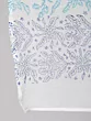 White & Blue Block Print Anarkali Palazzo With Dupatta