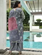 Grey Floral Print Kurta Palazzo With Dupatta