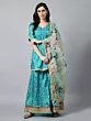 Green Bandhani Print Kurta Sharara With Dupatta