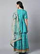 Green Bandhani Print Kurta Sharara With Dupatta