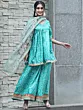 Green Bandhani Print Kurta Sharara With Dupatta