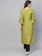 Lemon Green Straight Kurta With Flutter Sleeve