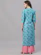 Blue Digital Printed Kurta