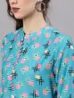 Blue Digital Printed Kurta