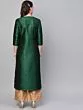 Green Gold Self Designed Straight Kurta