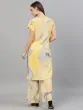 Yellow & Grey Marble Printed Extended Sleeve Kurta