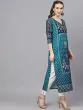 Blue Digital Print Kurta