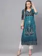 Blue Digital Print Kurta