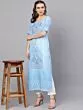Aqua Blue Digital Print Kurta
