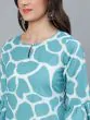 Blue Animal Printed Straight Kurta