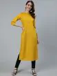 Yellow Solid Straight Kurta