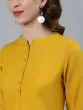 Yellow Solid Straight Kurta