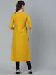 Yellow Solid Straight Kurta