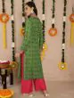 Green & Pink Bandhani Printed Straight Kurta