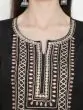 Black Embroidered Yoke Design Flared Anarkali