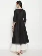 Black Embroidered Yoke Design Flared Anarkali