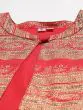 Red Gold Printed Anarkali With Jacket