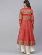 Red Gold Printed Anarkali With Jacket