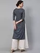 Grey Dobby Woven Design With Embroidered Kurta