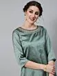 Green Dobby Woven Design With Embroidered Kurta