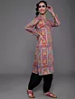 Women Printed Red & Green Printed Kurta