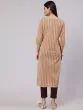 Orange Striped Printed Straight Kurta