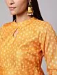 Yellow Printed Flared Anarkali