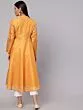 Yellow Printed Flared Anarkali