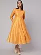 Yellow Printed Flared Anarkali