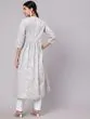 Grey & White Khari Printed Gathered Kurta