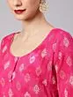 Pink & Gold Printed Button Down Kurta