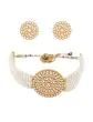 Pearl Work Choker Set with Earring