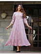 Women Printed Viscose Rayon Anarkali Kurta (Pink)