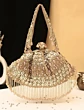 Hand Embroidered Golden Box Clutch Bag Purse for Bridal 